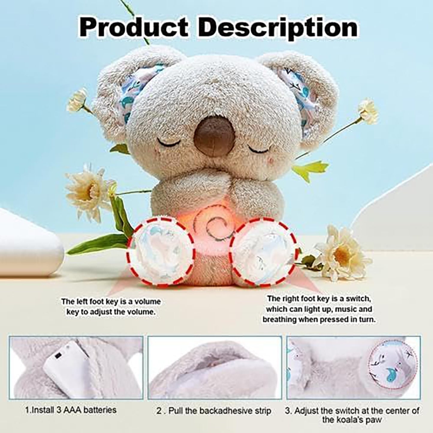 Calm Companion™: Plush Breathing Koala™